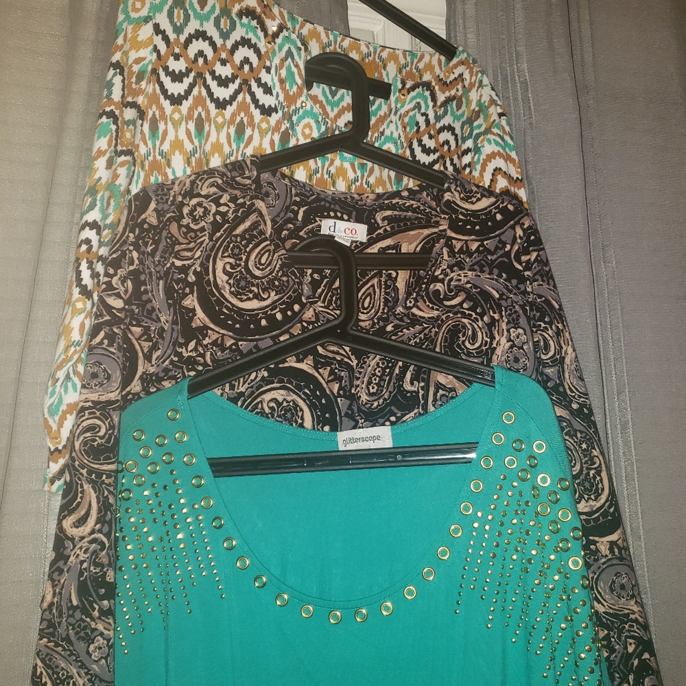 Plus Size Lot 1x Ruby Rd & D&Co, Glitterscope - image 2